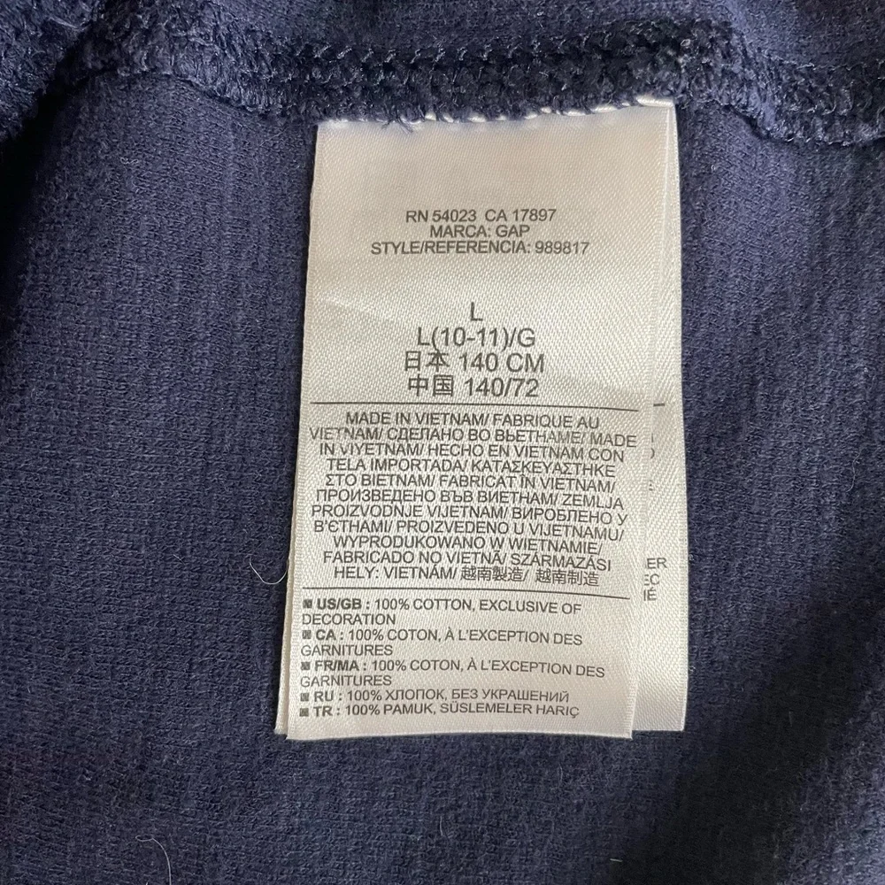 GAPKids Boys Blue Thermal Long Sleeve Shirt size large